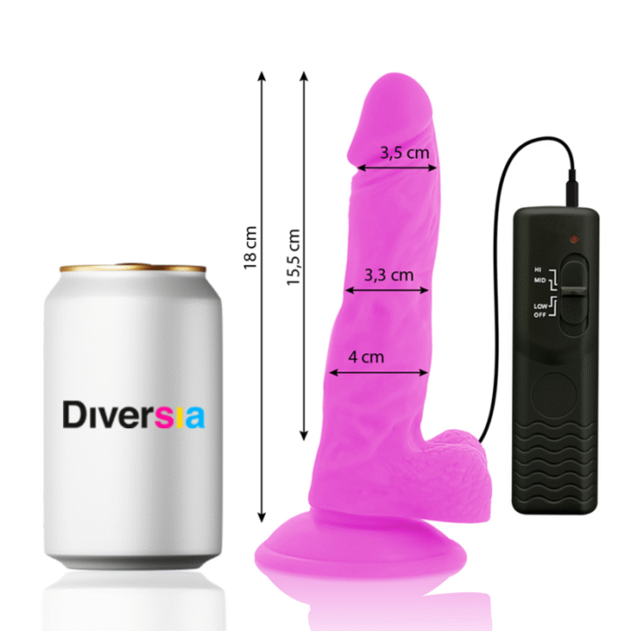 DIVERSIA – FLEXÍVEL VIBRATÓRIO ROXO 18 CM -O- 4 CM