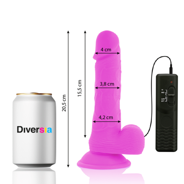 DIVERSIA – FLEXÍVEL VIBRATÓRIO ROXO 20.5 CM -O- 4.2 CM