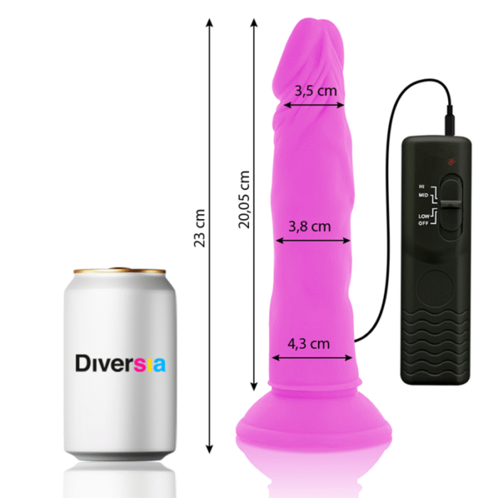 DIVERSIA – FLEXÍVEL VIBRAO VIBRANTE ROXO 23 CM -O- 4.3 CM