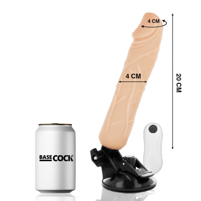 BASECOCK – VIBRADOR DE CONTROLE REMOTO NATURAL REALISTA 20 CM -O- 4 CM