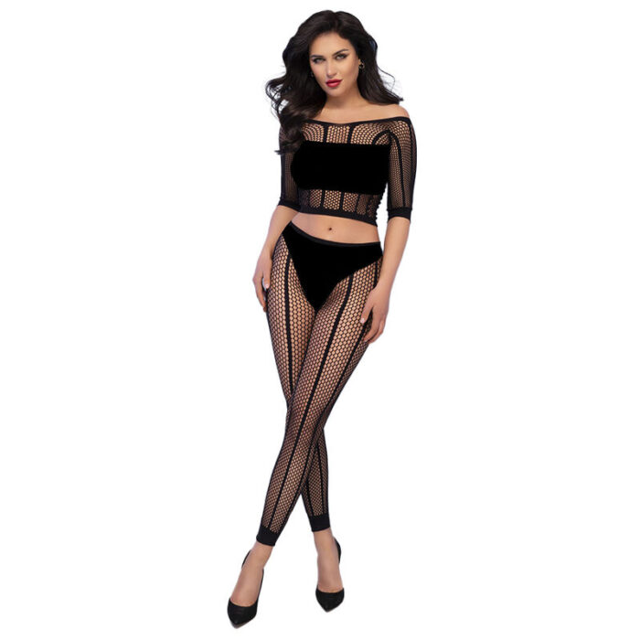 CHILIROSE – CR 4647 TOP E LEGGINS PRETO S/M