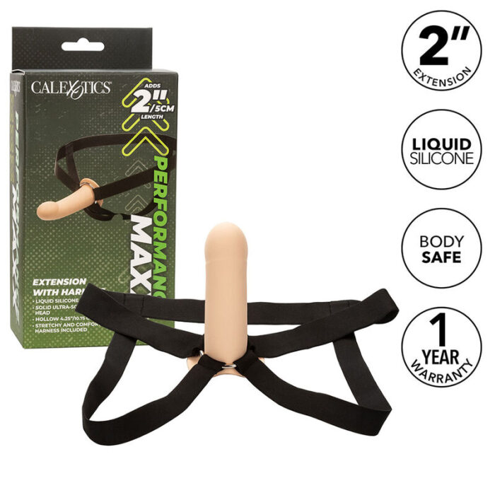 CALEXOTICS – EXTENSO PERFORMANCE MAXX COM ARNÊS PELE LEVE