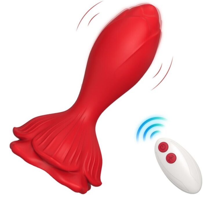 ARMONY – VIBRADOR ROSA E PLUG ANAL PEQUENO CONTROLE REMOTO VERMELHO