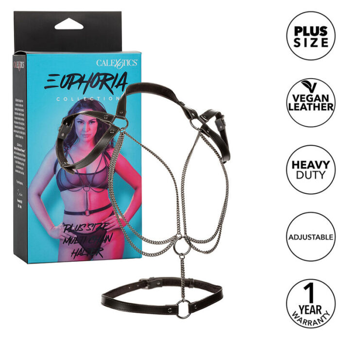 CALEXOTICS – EUPHORIA MULTICAIN HALTER HARNESS PREMIUM TAMANHO PLUS