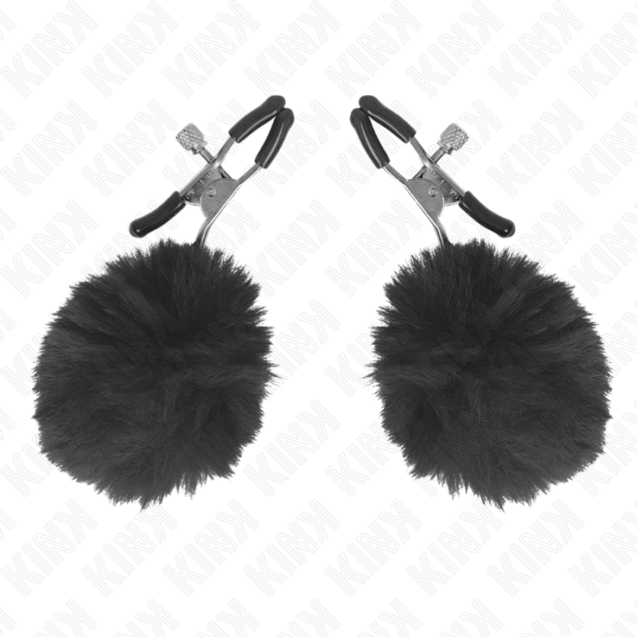 KINK – GRAMPO DE BOLA DE PELE FALSA PRETO 6 CM