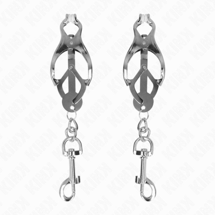 KINK – PINÇAS DE TREVO JAPONÊS COM GANCHOS PRATA