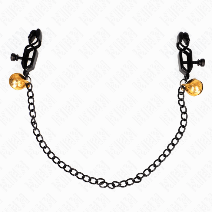 KINK – PINÇAS DE CADEIA PLANA E SINO PRATA 30 CM