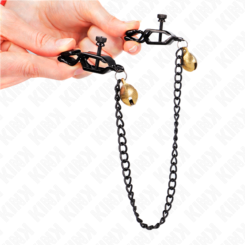 KINK - PINÇAS DE CADEIA PLANA E SINO PRATA 30 CM - Image 4