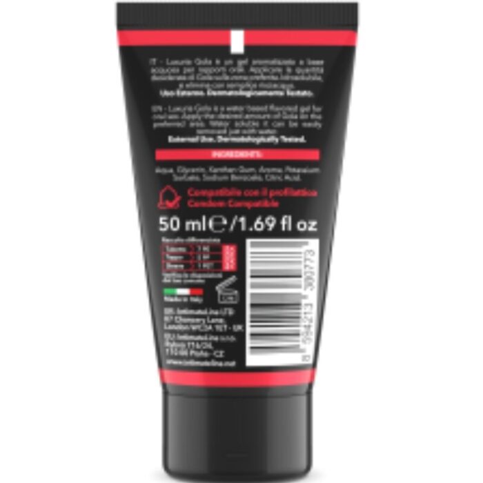 INTIMATELINE LUXURIA – SEXO ORAL GEL SABOR MORANGO 50 ML