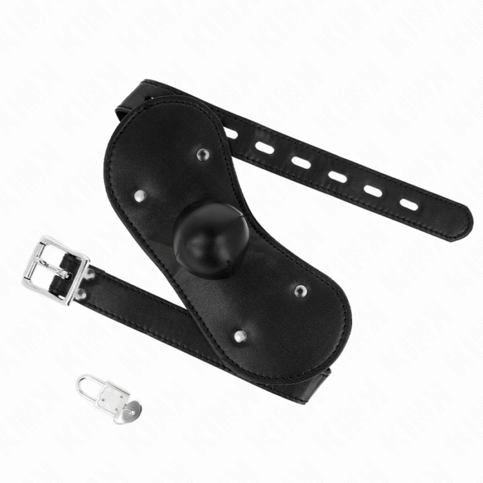KINK – MÁSCARA BOCA BALL GAG COM FECHADURA AJUSTÁVEL 42-60 CM