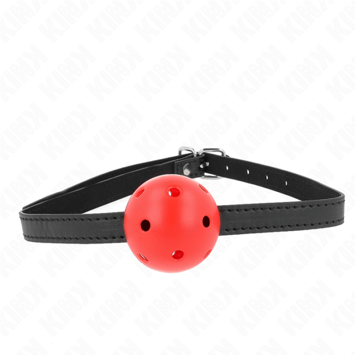 KINK – SIMPLICITY VERMELHO RESPIRÁVEL 4,5 CM BOLA MORDAÇA 62 x 1,5 CM