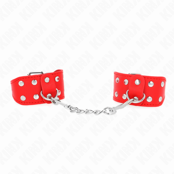 KINK – PULSEIRAS COM LINHA DUPLA DE PREGOS AJUSTÁVEIS VERMELHO