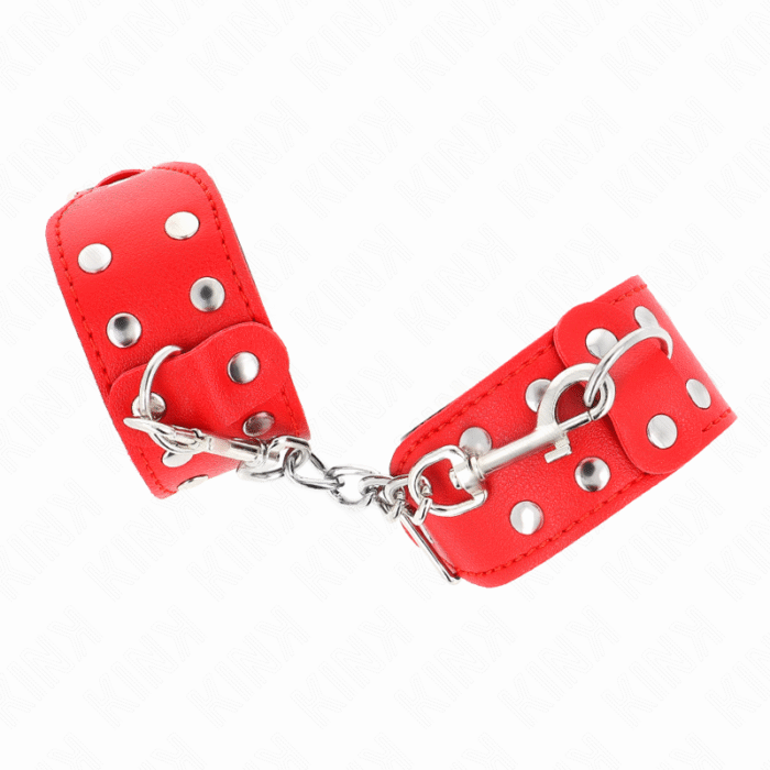 KINK – PULSEIRAS COM LINHA DUPLA DE PREGOS AJUSTÁVEIS VERMELHO