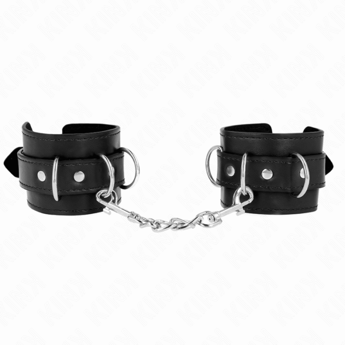 KINK – 3 RETENÇÕES DE PULSO D-RING AJUSTÁVEIS PRETO 17,5-25 CM X 6 CM