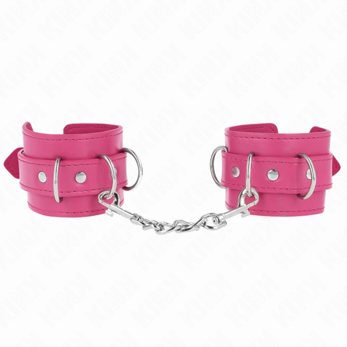 KINK – 3 RETENÇÕES DE PULSO D-RING AJUSTÁVEIS ROSA 17,5-25 CM X 6 CM