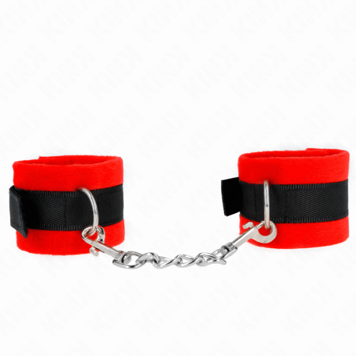 KINK – ALGEMAS DE PELE INICIANTE PRETO-VERMELHO 30 X 7 CM