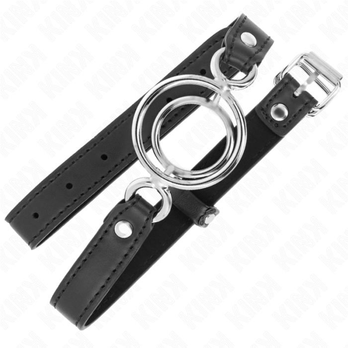 KINK – GAG COM MÚLTIPLOS O-RINGS 5 CM PRETO 63 X 2,5 CM