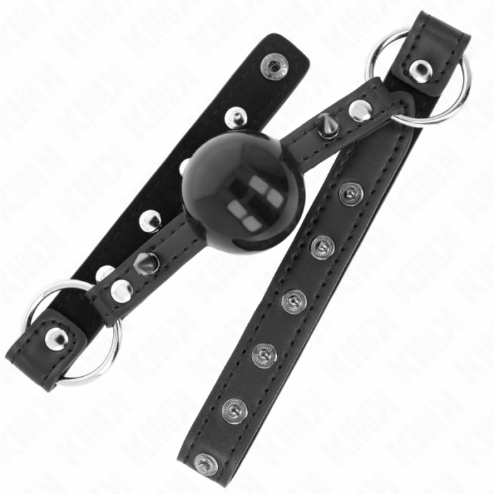 KINK – MORDAÇA BOLA 4 CM COM PONTA REBITE E SNAP LOCK 65 x 2 CM