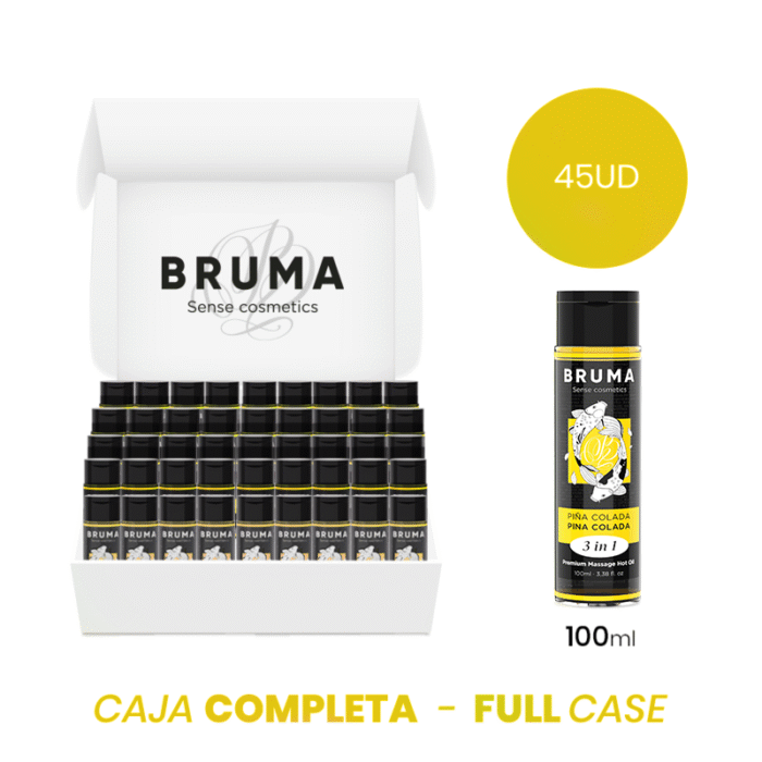 MOQ 45 – BRUMA ÓLEO DE MASSAGEM PREMIUM EFEITO CALOR SABOR PINA COLADA 3 EM 1 – 100 ML