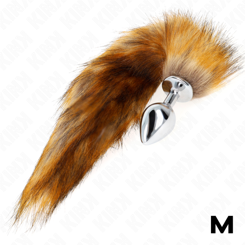 KINK - PLUG ANAL TAMANHO M 8 X 3,5 CM COM CAUDA SINTÉTICA 40 CM MARROM - Image 3