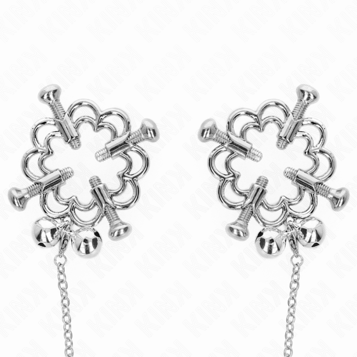 KINK – PINÇAS DE FLOR DE METAL COM CORRENTE