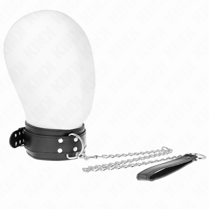 KINK – COLAR COM ALÇA 65 CM FIVELAS PRATA AJUSTÁVEIS 33-46 CM X 5,5 CM