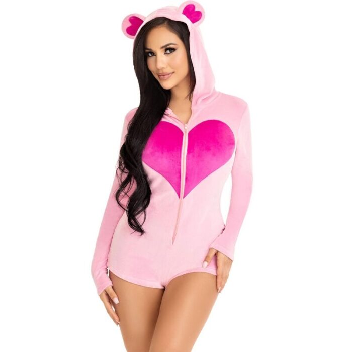 LEG AVENUE – BODY URSO DE VELUDO ROSA S
