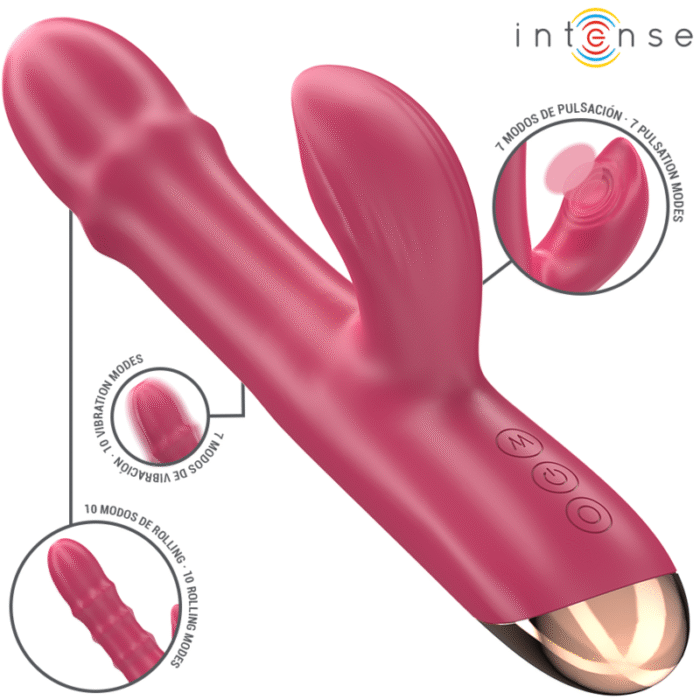 INTENSE – CHLOE MULTIFUNCIONAL VIBRADOR 3 EM 1 VERMELHO