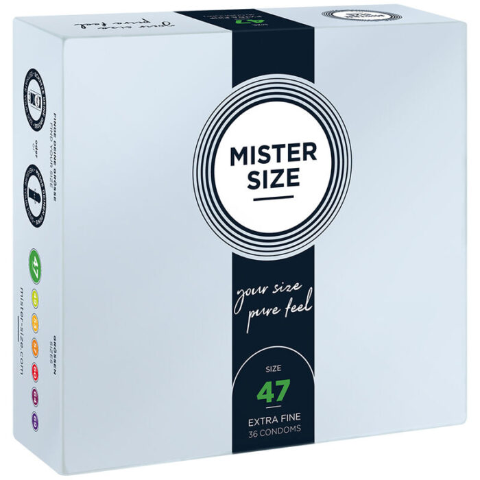 MISTER SIZE – PRESERVATIVOS TAMANHO XS 47 MM (36 UNIDADES)