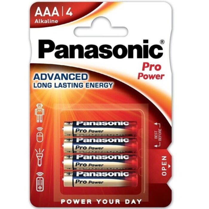 PANASONIC – PILHA AAA ALCALINAS PRO POWER LR03 BLISTER*4