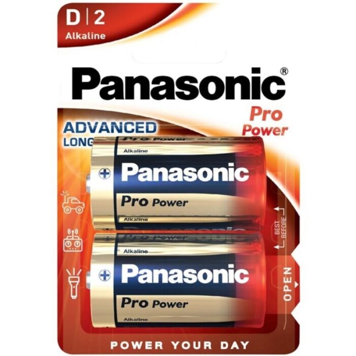 PANASONIC – BATERIA ALCALINA D PRO POWER LR20 BLISTER*2