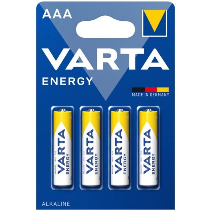 VARTA – PILHA ALCALINA ENERGÉTICA AAA LR03 BLISTER*4