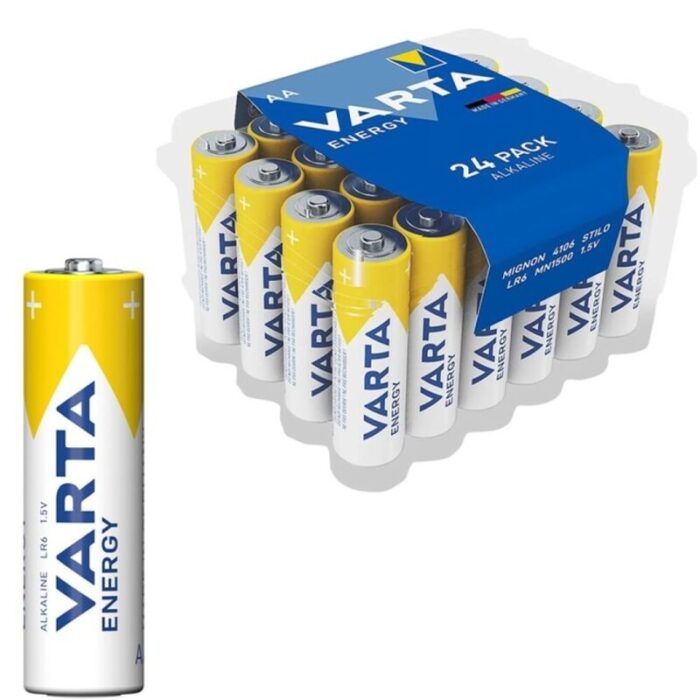VARTA – PILHA ALCALINA ENERGÉTICA AA LR6 PACK*24 PILHAS