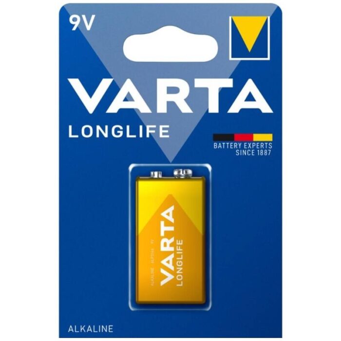 VARTA – BATERIA ALCALINA DE LONGA DURAÇÃO 9V LR61 BLISTER*1