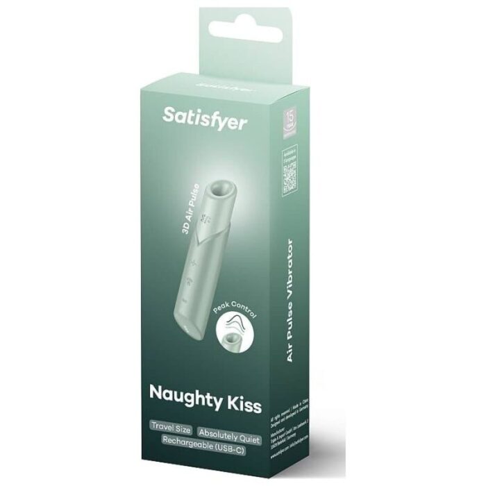SATISFYER – ESTIMULADOR DE CLITÓRIS NAUGHTY KISS WAVE AQUAMARINE