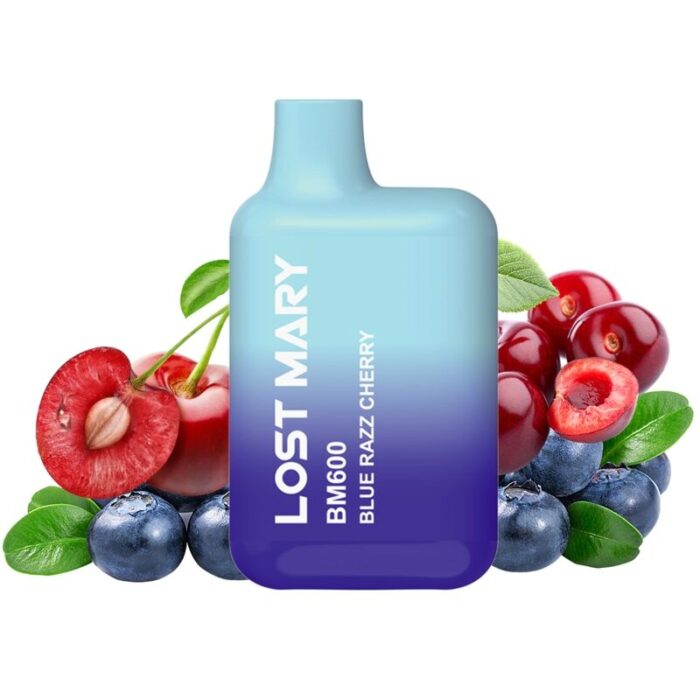 LOST MARY – (EXPOSITOR PROFESSIONAL PACK -10 UNIDADES) BM600 NICOTINE VAPER 2% DESCARTÁVEL AZUL RAZZ CHERRY
