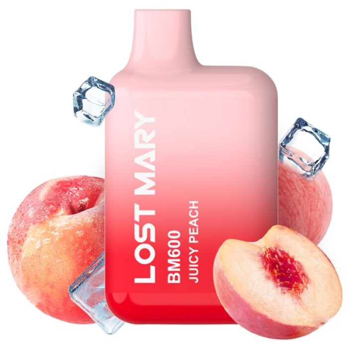 LOST MARY – (EXPOSITOR PROFESSIONAL PACK -10 UNIDADES) BM600 NICOTINE VAPER 2% DESCARTÁVEL JUICY PEACH