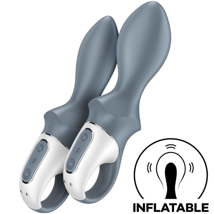 SATISFYER – BOMBA DE AR BOOTY 1 VIBRADOR INFLÁVEL ANAL CINZA