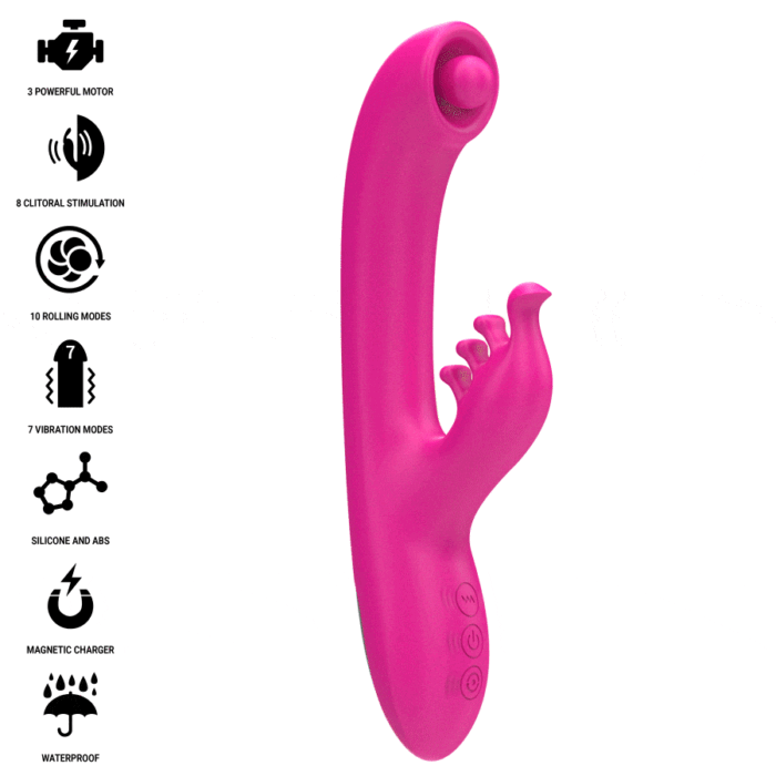 INTENSE – CHRISTINA MULTIFUNCIONAL RABBIT VIBRADOR 22,5 CM ROSA