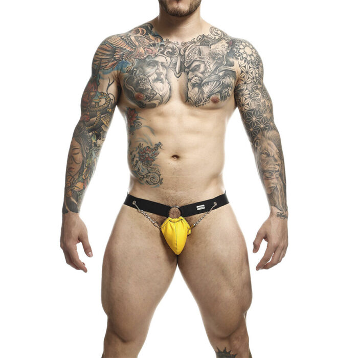 MOB – DNGEON AMARELO JOCKSTRAP COM CORRENTES TAMANHO ÚNICO