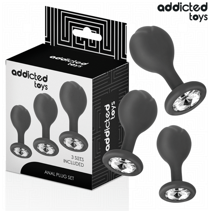 ADDICTED TOYS – CONJUNTO DE 3 PLUG ANAL COM JOIA