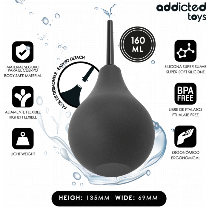 ADDICTED TOYS – LIMPADOR ANAL DE VIAGEM TAMANHO M 160 ML