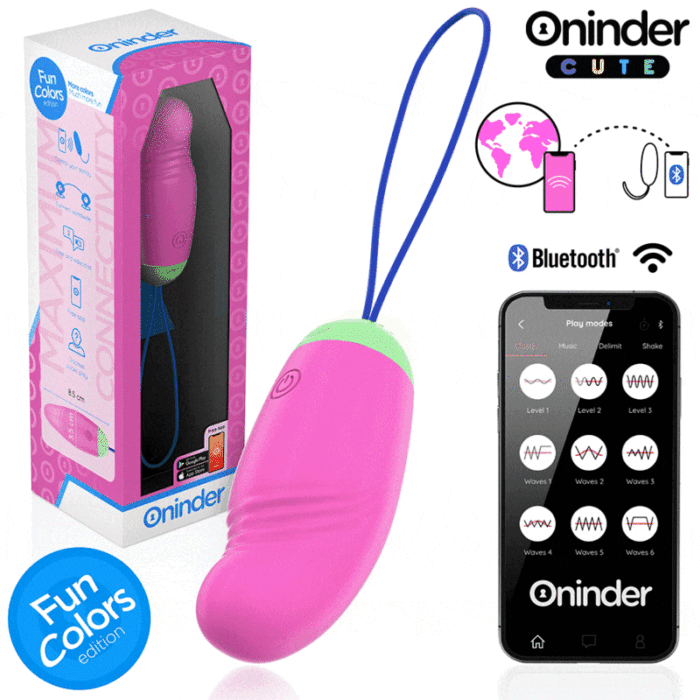 ONINDER CUTE – OVO VIBRO-GIRATÓRIO LOVE PLEASURE 360 SILICONE – APLICATIVO MUNDIAL GRATUITO