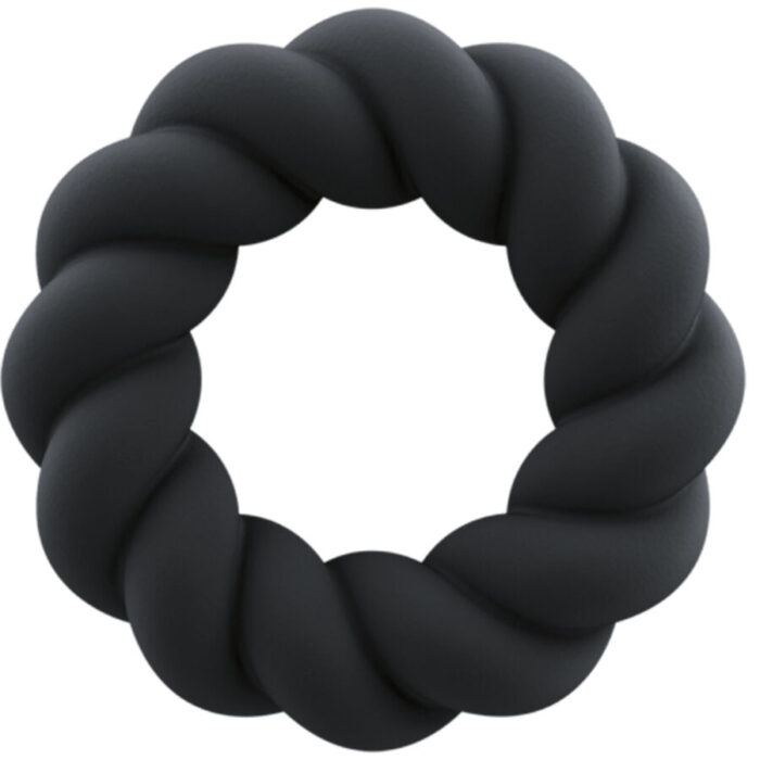 ROCKS-OFF – ANEL MASTURBADOR DE SILICONE PRETO TWIST