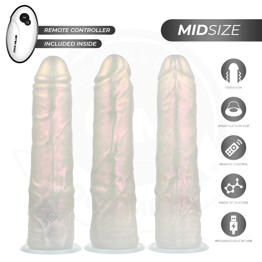 COCK MILLER - DILDO COM VENTOSA, LUZES E VIBRAÇÃO COM CONTROLE REMOTO BRANCO 20,5 CM - Image 4