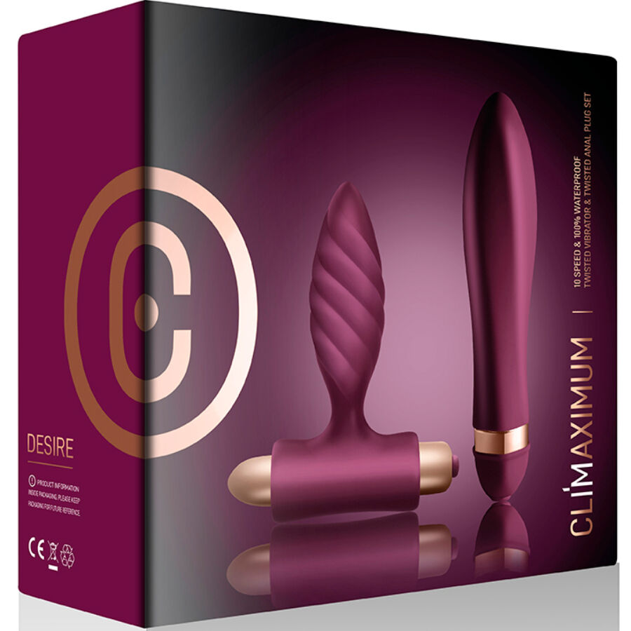 CLIMAXIMUM - KIT DESIRE VIBRADOR TORCIDO + PLUG ANAL - Image 5