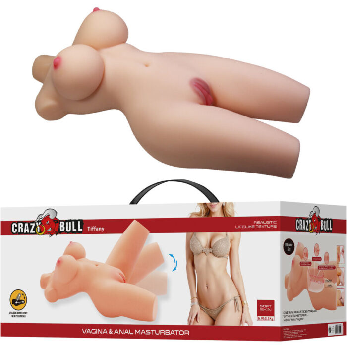 CRAZY BULL – TIFFANY TORSO FEMININO REALISTA VAGINA E ANAL 5,5 KG
