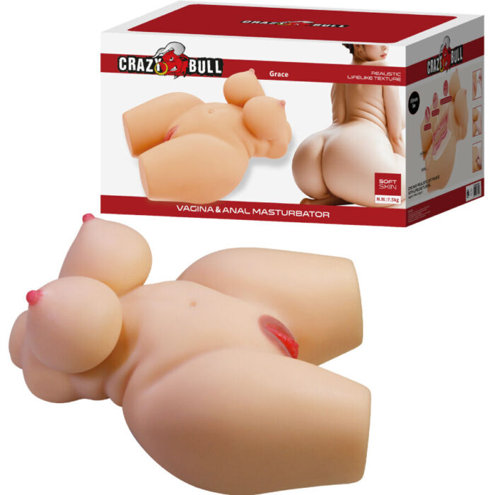 CRAZY BULL – GRACE TRONCO FEMININO REALISTA VAGINA E ANAL 7,5 KG