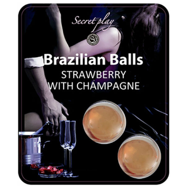 SECRETPLAY – CONJUNTO DE BOLAS BRASILEIRAS  MORANGO E CHAMPANHE