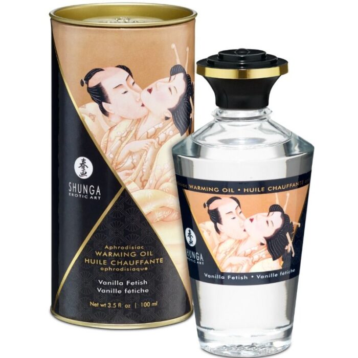 SHUNGA – ÓLEO DE MASSAGEM COM EFEITO DE CALOR SABOR FETISH BAUNILHA 100 ML